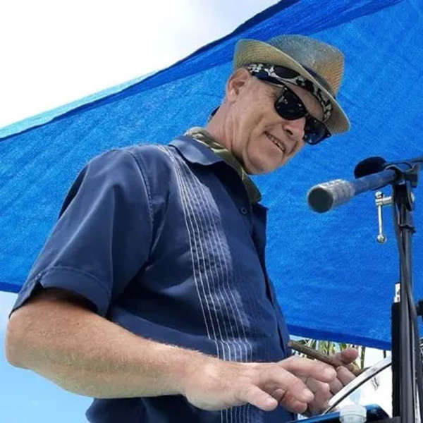 musician playing on a boat in Sarasota
