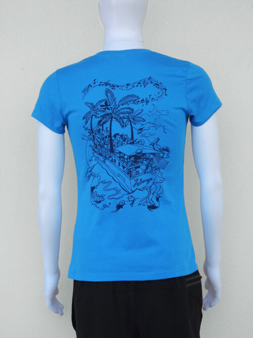 LeBarge Tropical Cruises Women's T-shirt Color Royal Blue Back