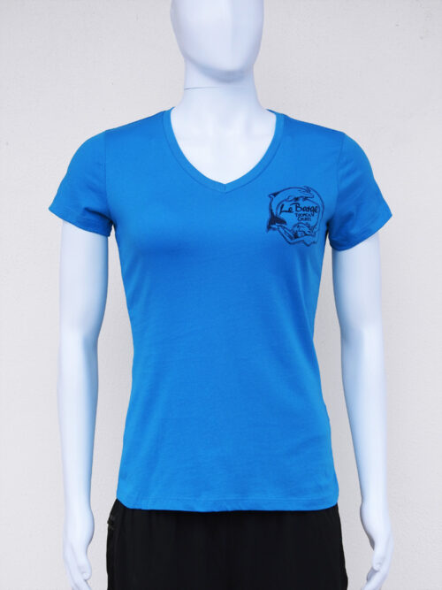 LeBarge Tropical Cruises Women's T-shirt Color Royal Blue Front
