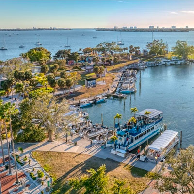 LeBarge cruise boat in harbor