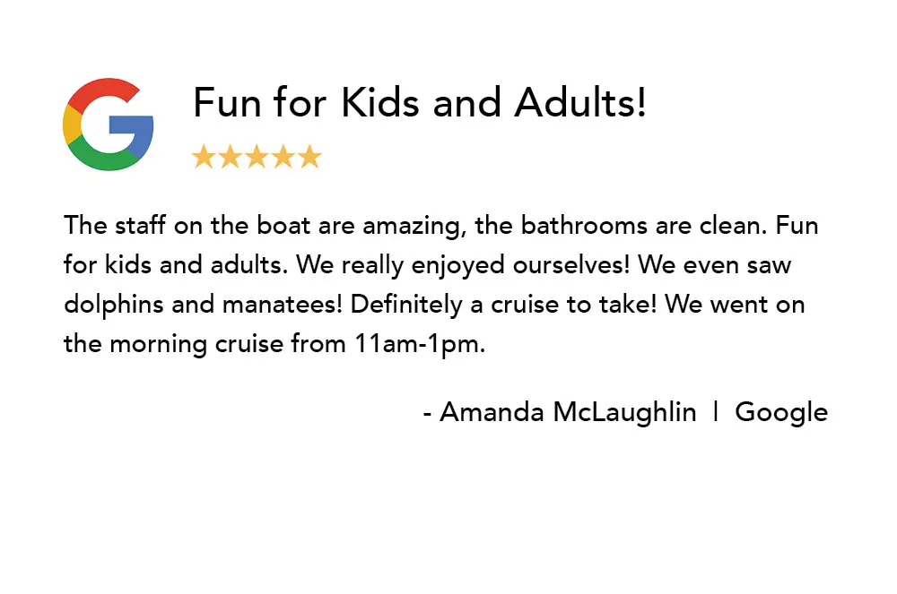 Testimonial about Fun for Kids on LeBarge Tropical Cruises
