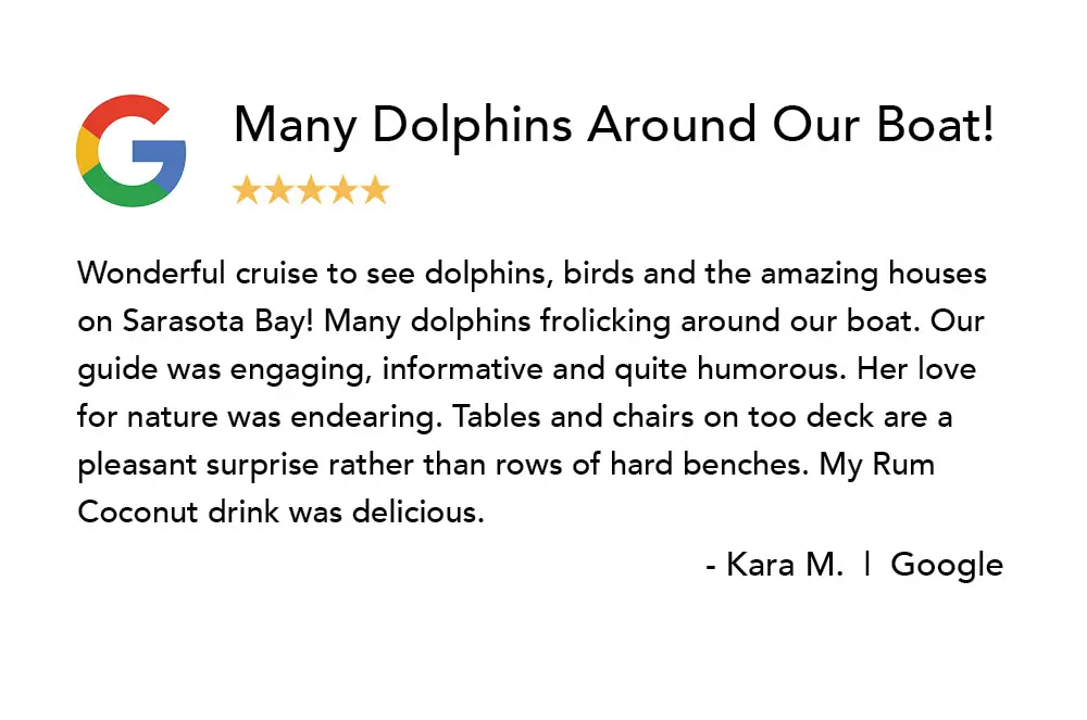 Testimonial about Dolphins on LeBarge Tropical Cruises